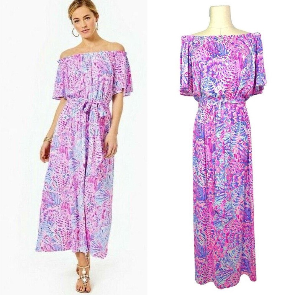 Lilly Pulitzer Moriah Off-The-Shoulder Midi Dress